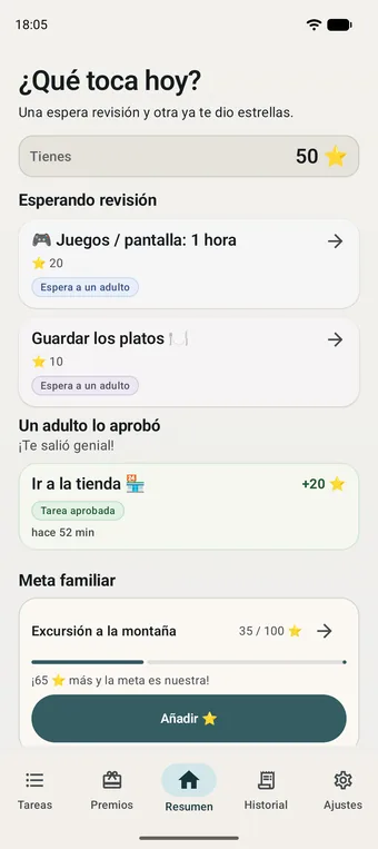 Pantalla del peque: la lista de tareas que puede tomar hoy
